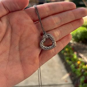 David Yurman Heart Necklace with Diamonds